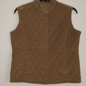 Eddie Bauer Quilted Corduroy Vest L